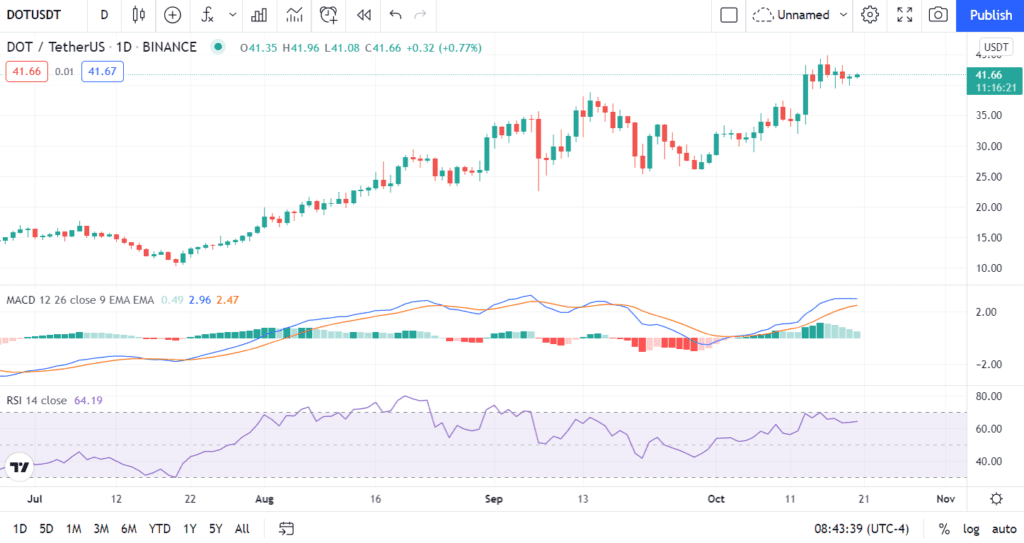 Polkadot price still below resistance at $43.29; A breakthrough on the way? 3 image 6