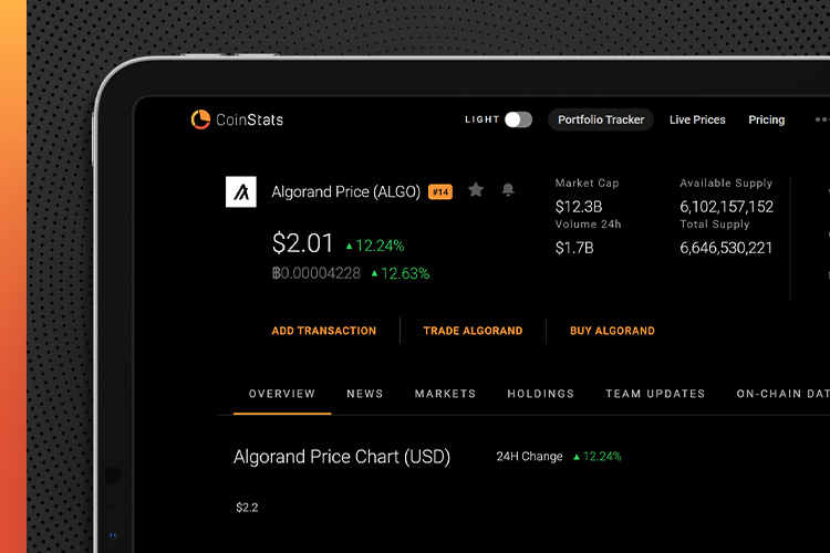algo price screenshot