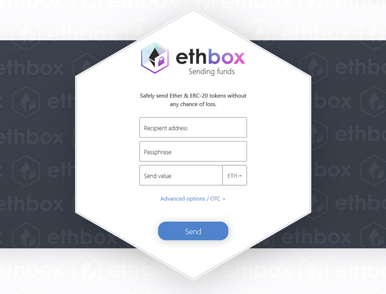 Sending funds using Ethbox